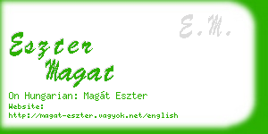eszter magat business card
