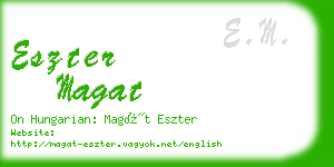 eszter magat business card